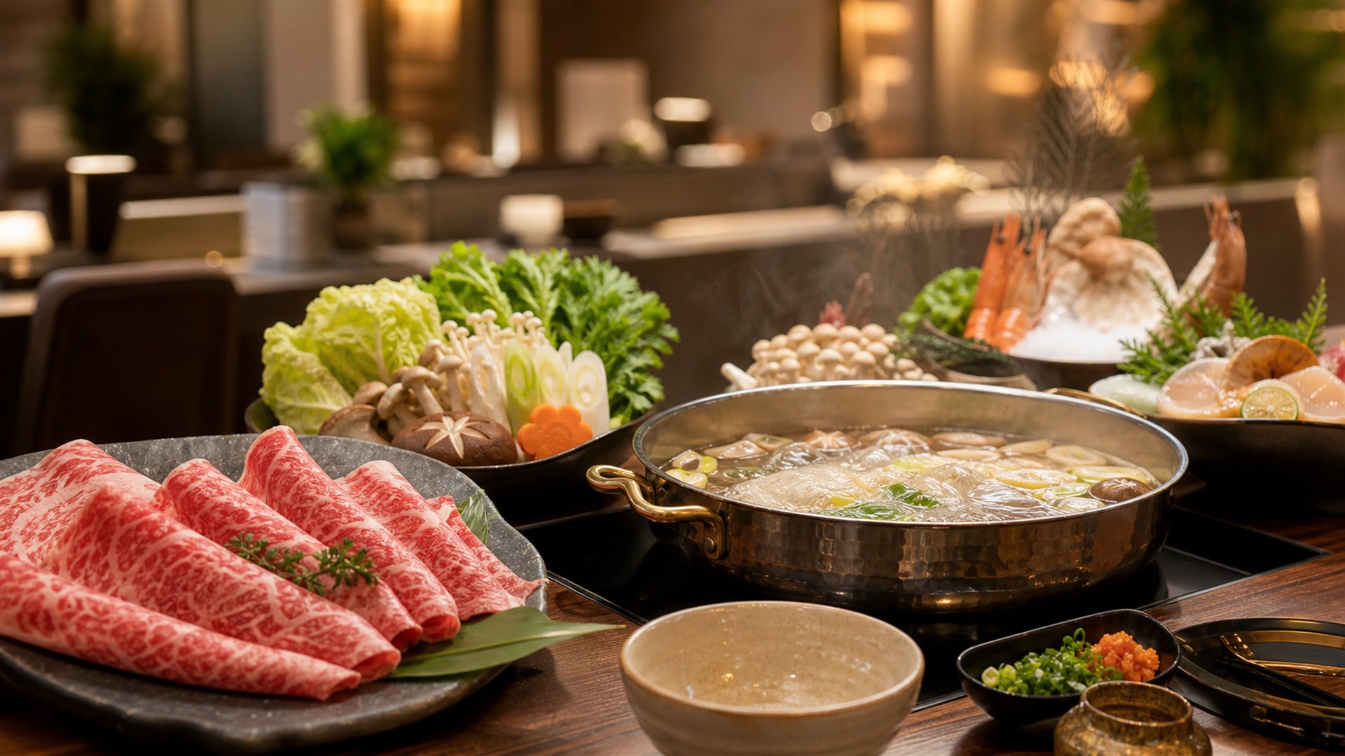 溫馨餐廳與料理情境示意圖